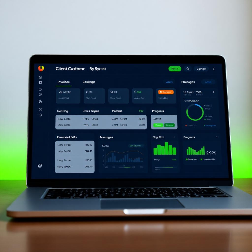 Customer portal with invoices, bookings and messages